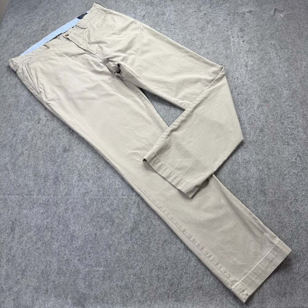 Polo Ralph Lauren Pants Men 36 x 34 Beige Stretch Straight Fit Chino b147